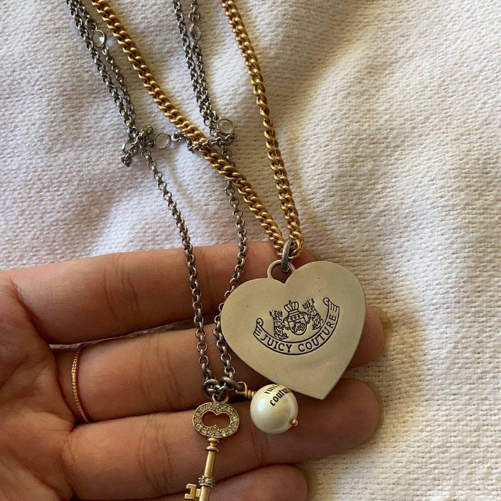 Layered juicy couture necklace